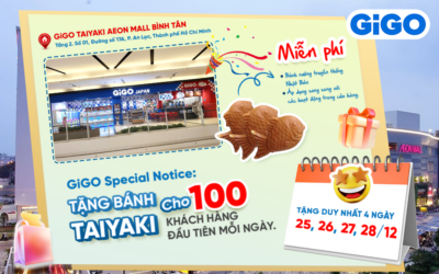 Tặng bánh Taiyaki miễn phí tại AEON Mall Bình Tân